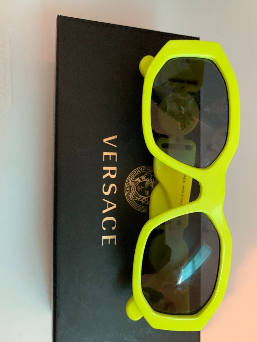 Versace neon yellow sunglasses - NEW with box